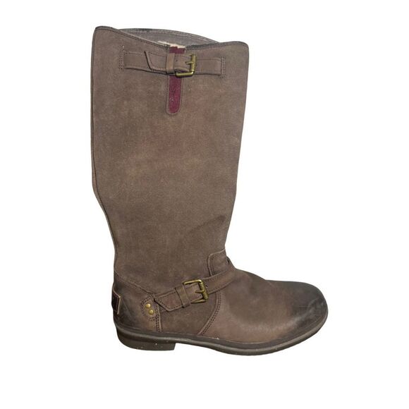 Brown Knee-High Leather Boots Ugg size 6 L - Picture 1 of 4